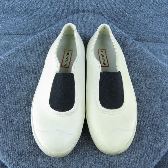 Hunter‎ Women Loafer Shoes White Rubber Slip On Size 7 Medium - Picture 3 of 9